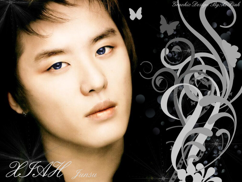 Junsu portrait with decorative elements