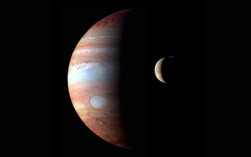 Jupiter and Io — Brown, Dramatic, Night, Photograph
