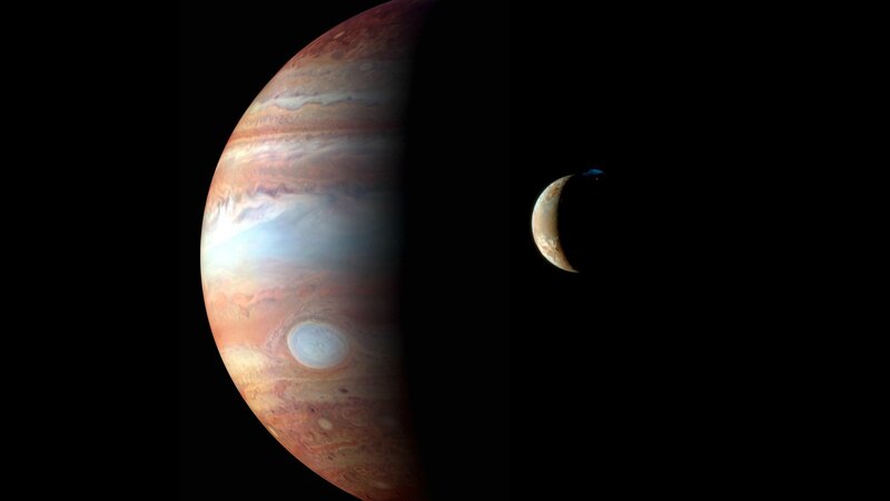 Jupiter and Io — Brown, Dramatic, Night