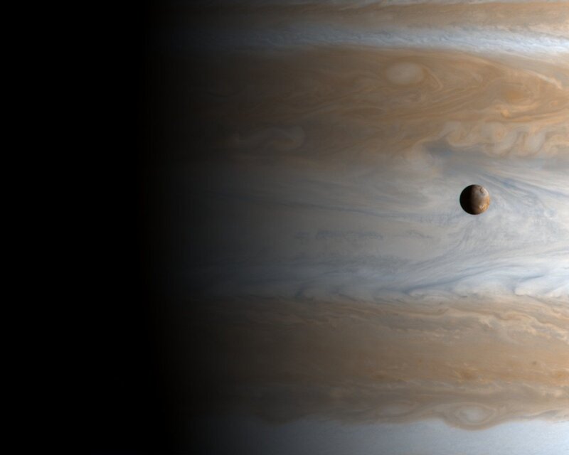 Jupiter and its moon