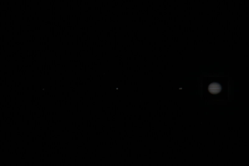 Jupiter and Its Moons — Black, Dark, Night