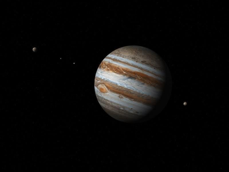 Jupiter and Its Moons — Black