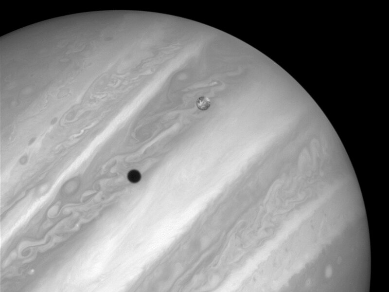 Jupiter and Its Moons — Gray