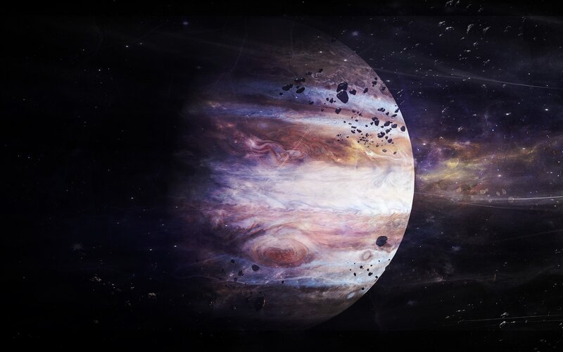 Jupiter in deep space