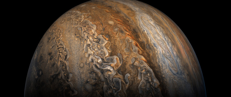 Jupiter Planet Surface — Brown, Dramatic, Photograph, Clouds, Space