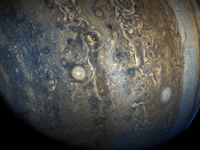 Jupiter Planet Surface — Brown, Dramatic, Photograph, Clouds, Storms, Atmosphere