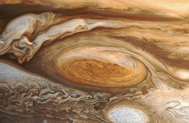 Jupiter's Great Red Spot — Brown, Dramatic