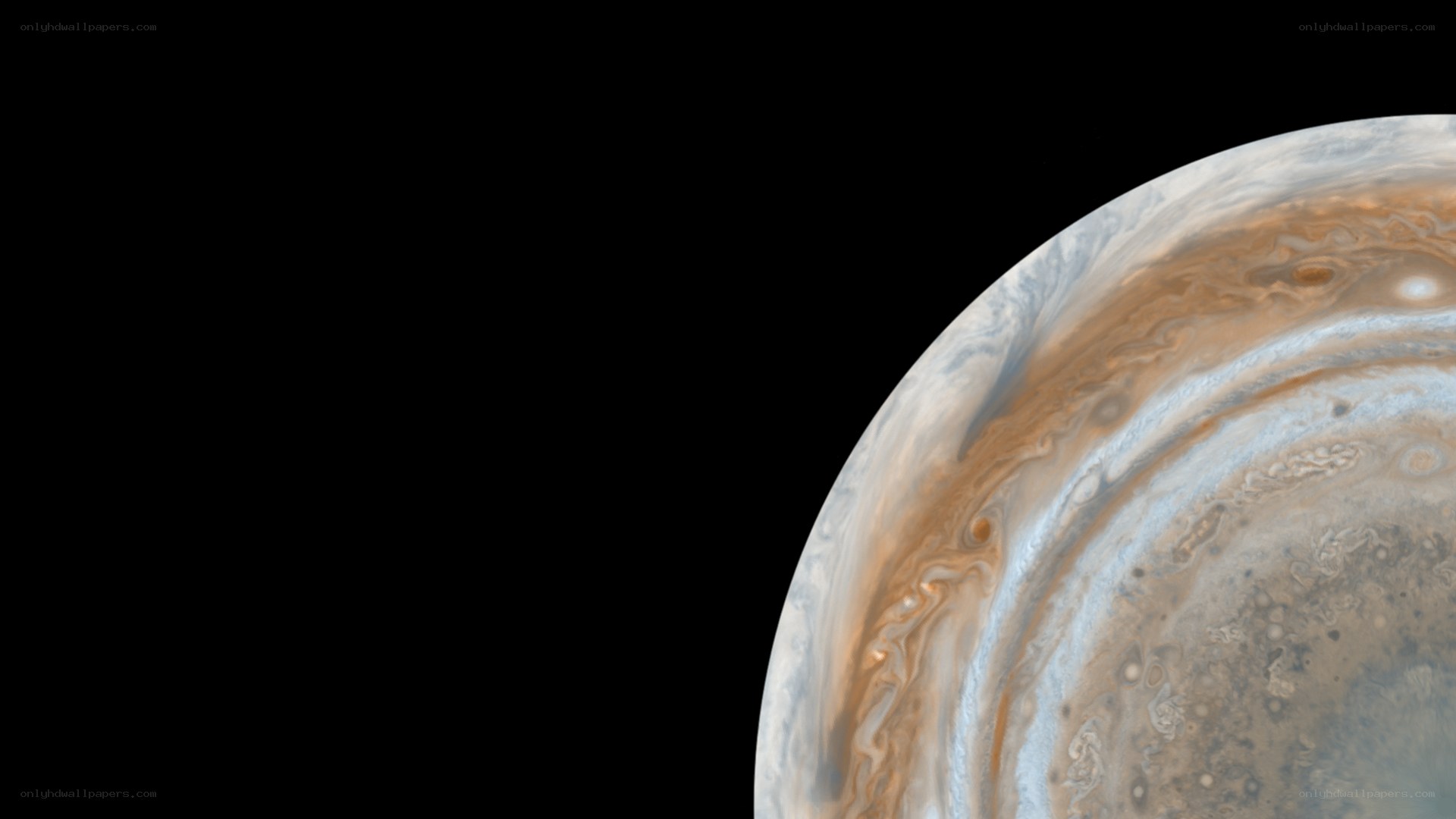 Jupiter's swirling atmosphere