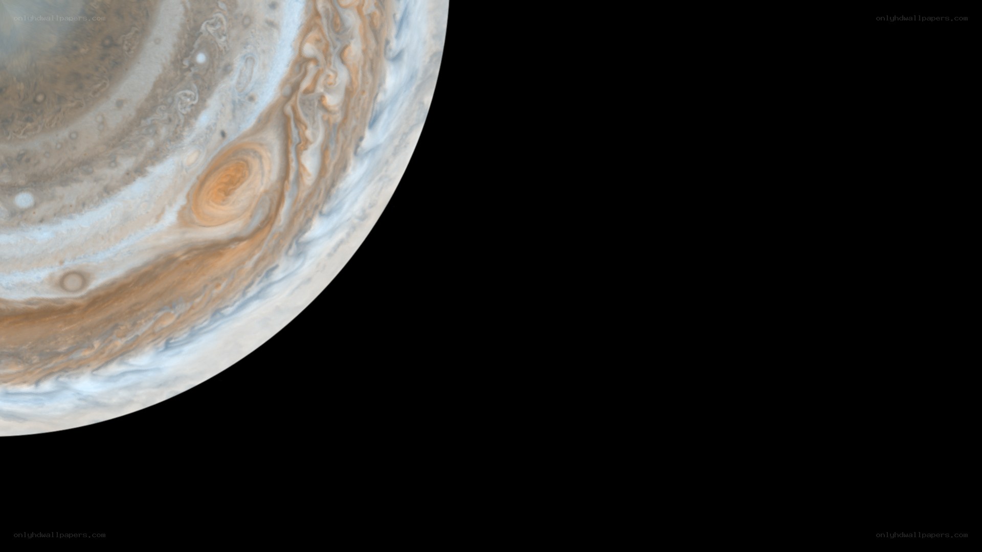Jupiter's swirling atmosphere