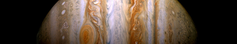 Jupiter's swirling atmosphere