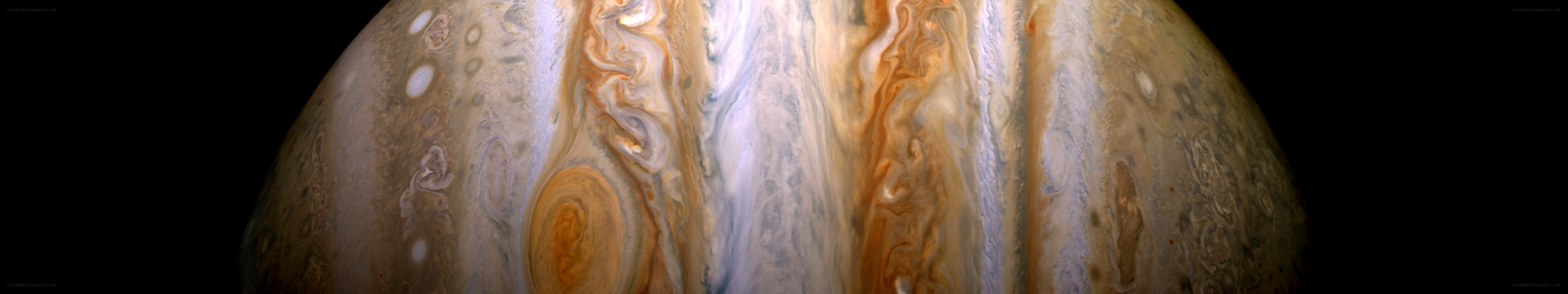 Jupiter's swirling atmosphere
