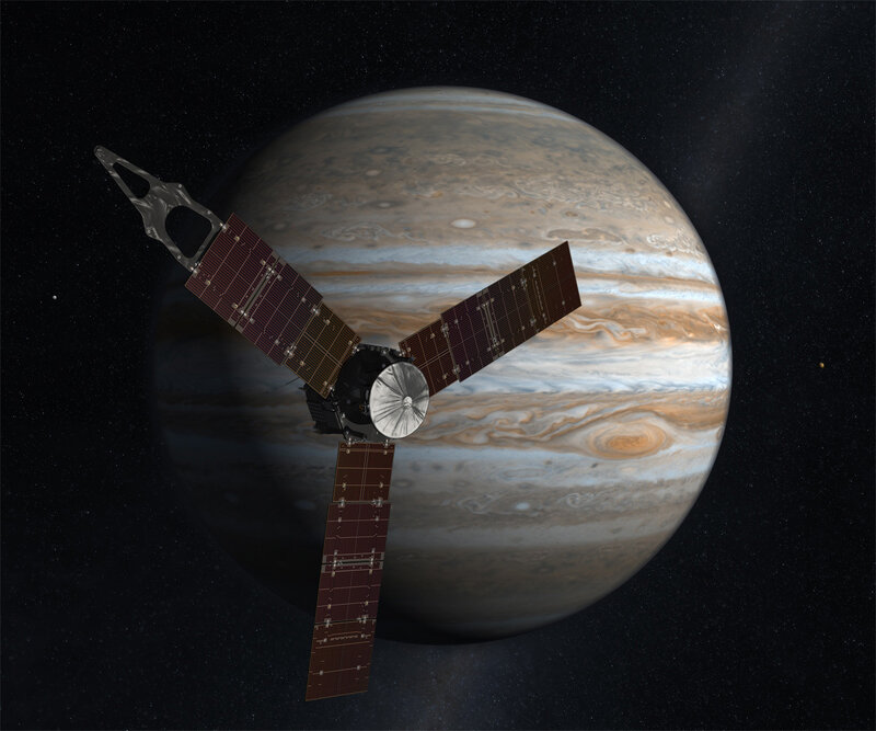 Jupiter spacecraft in space
