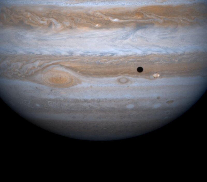 Jupiter with Moons — Brown, Dramatic
