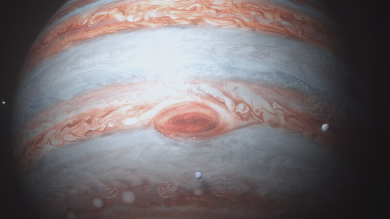 Jupiter with Moons — Orange