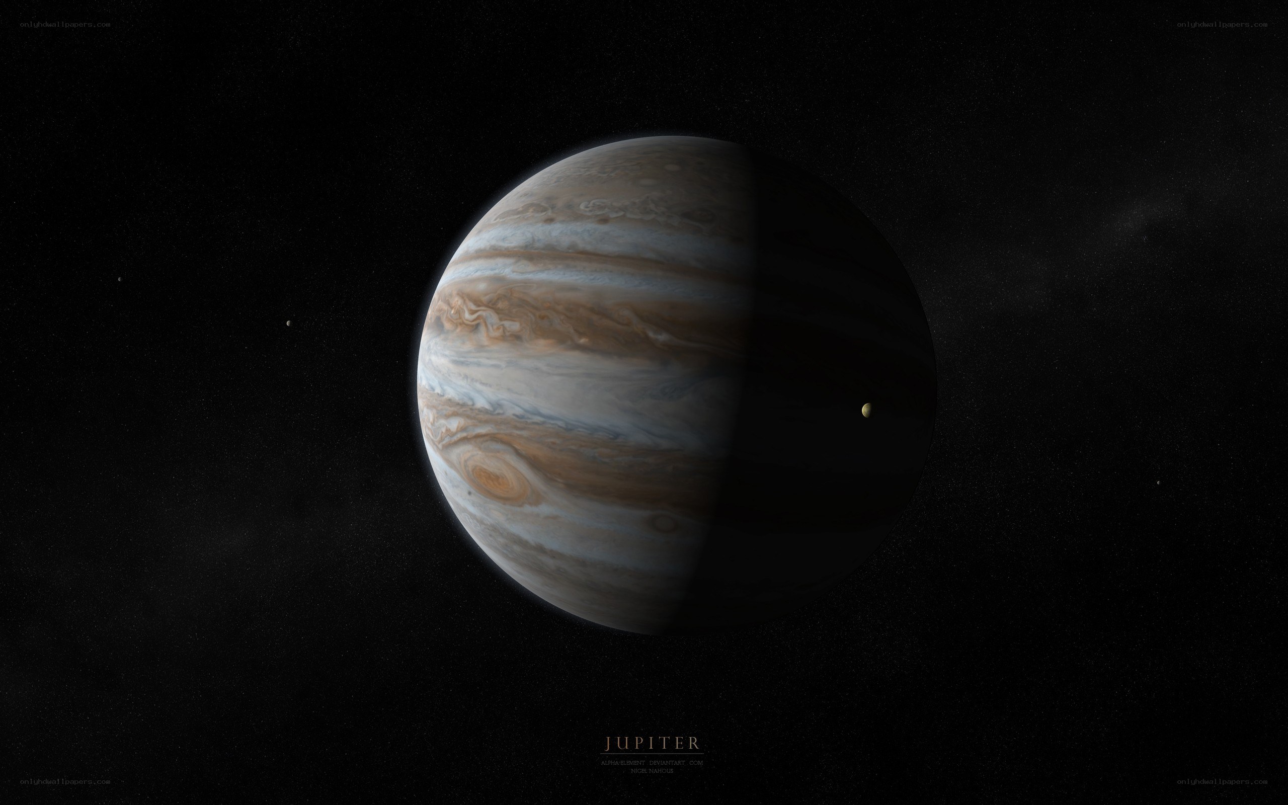 Jupiter with moons
