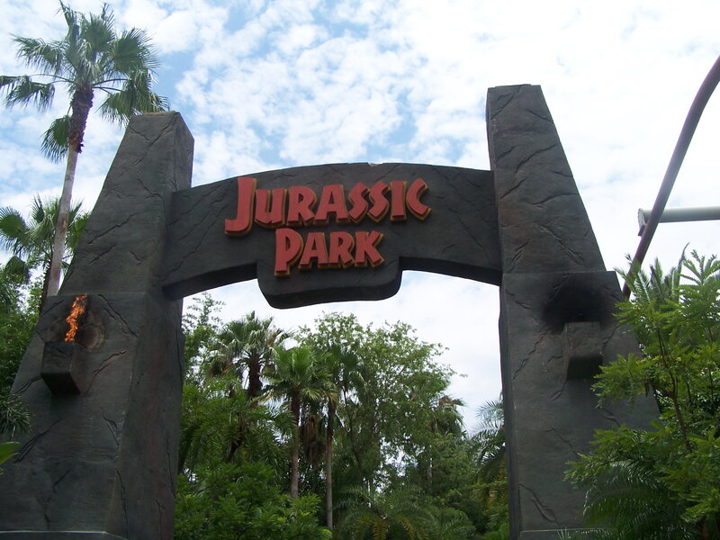 Jurassic Park entrance sign