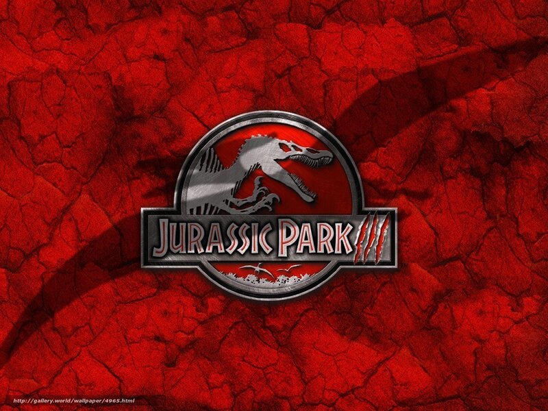 Jurassic Park III logo on red background