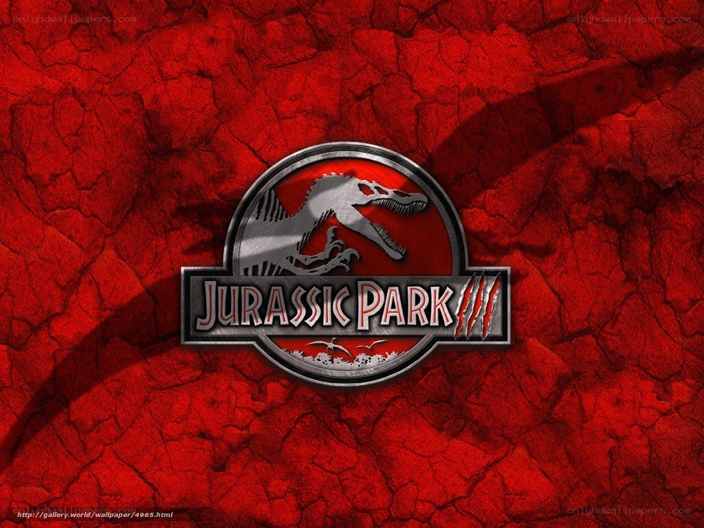 Jurassic Park III logo on red background