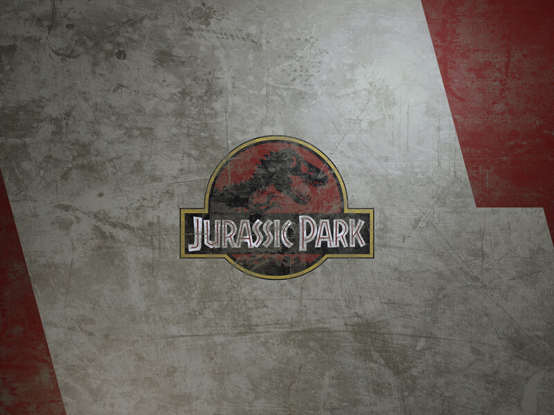 Jurassic Park logo on textured background