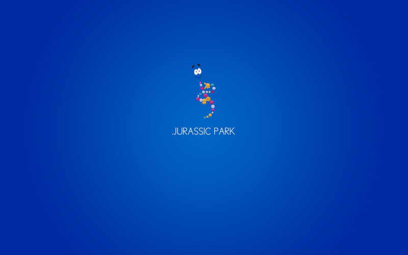 Jurassic Park logo with cartoon dinosaur