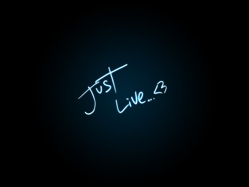 just live neon sign