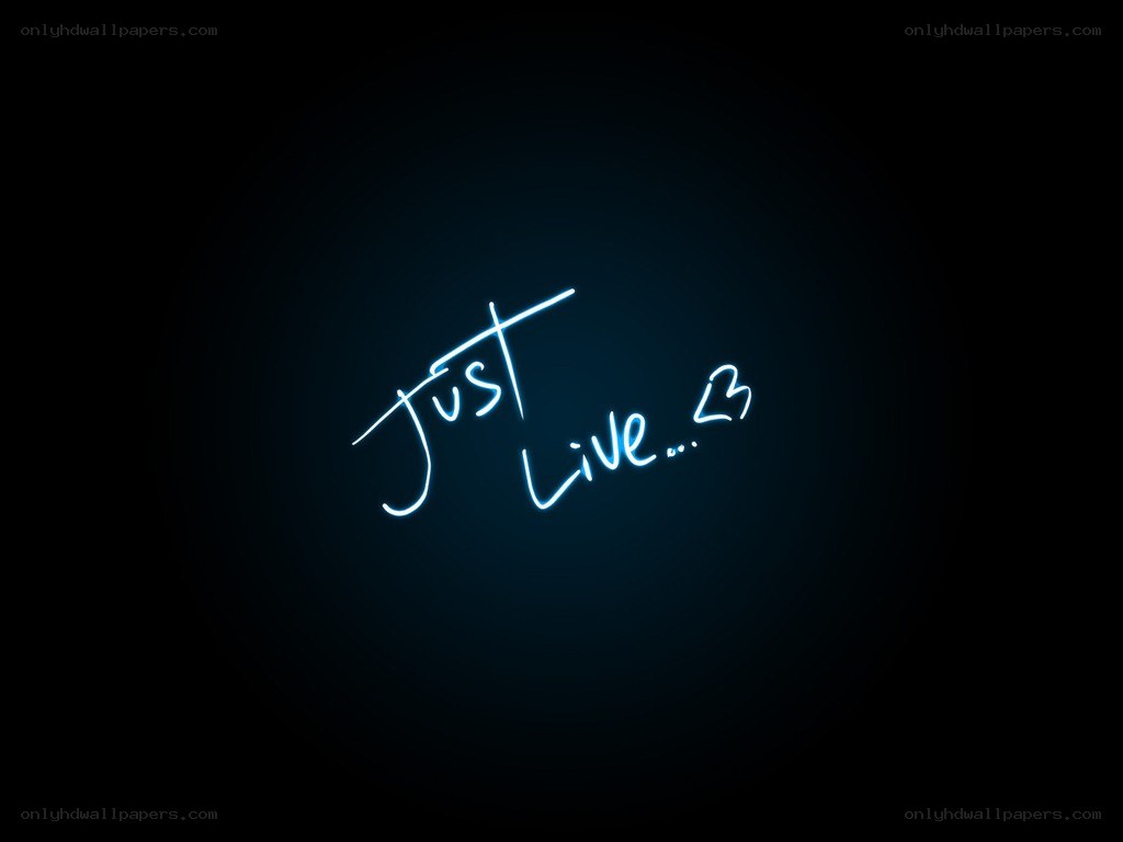 just live neon sign