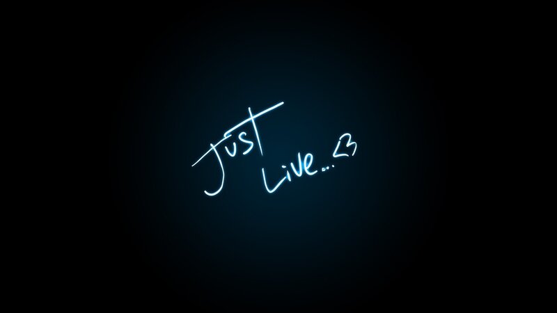 just live neon sign