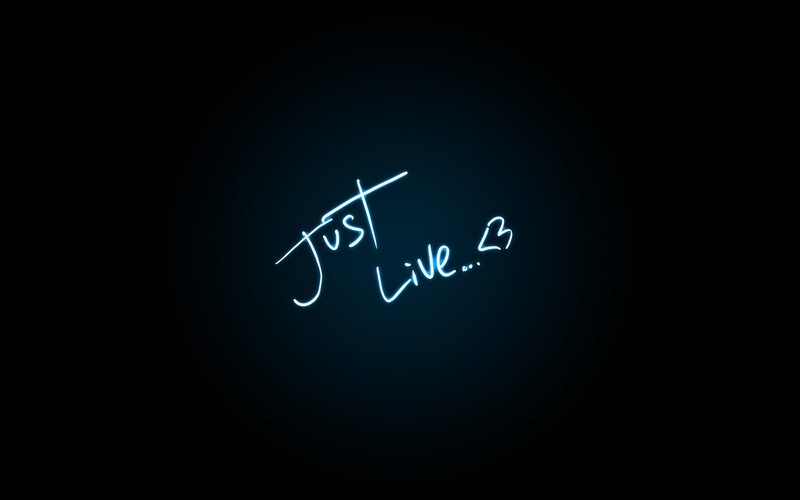 just live neon text