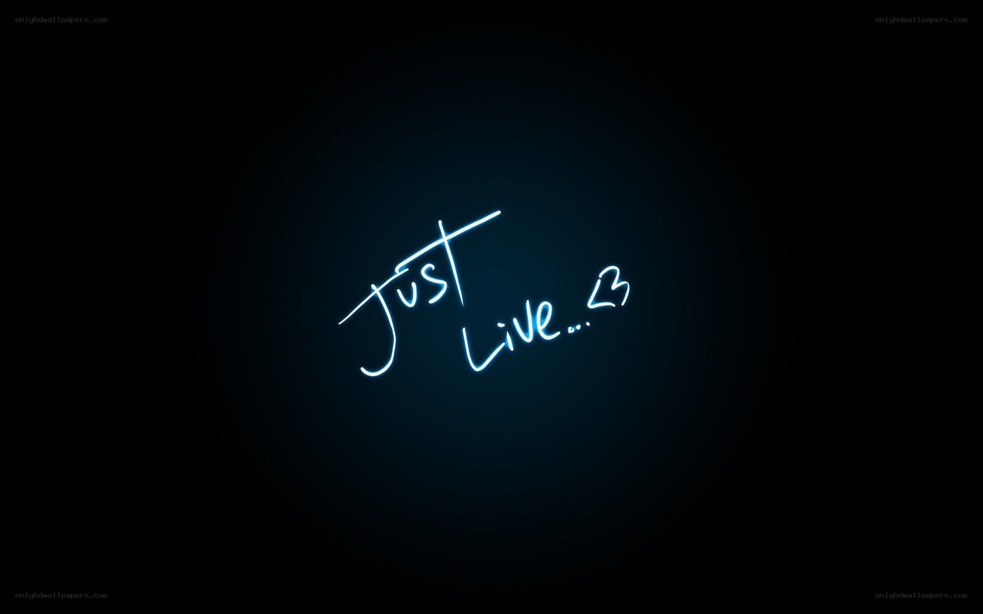 just live neon text