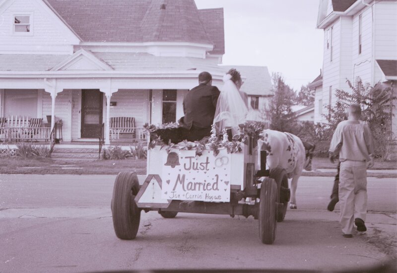 Just Married wedding parade