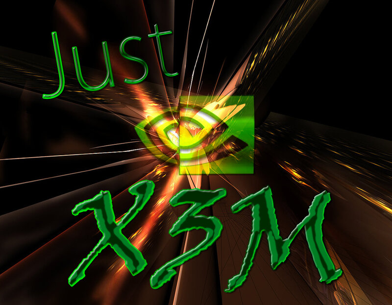 Just X3M logo with glowing effects