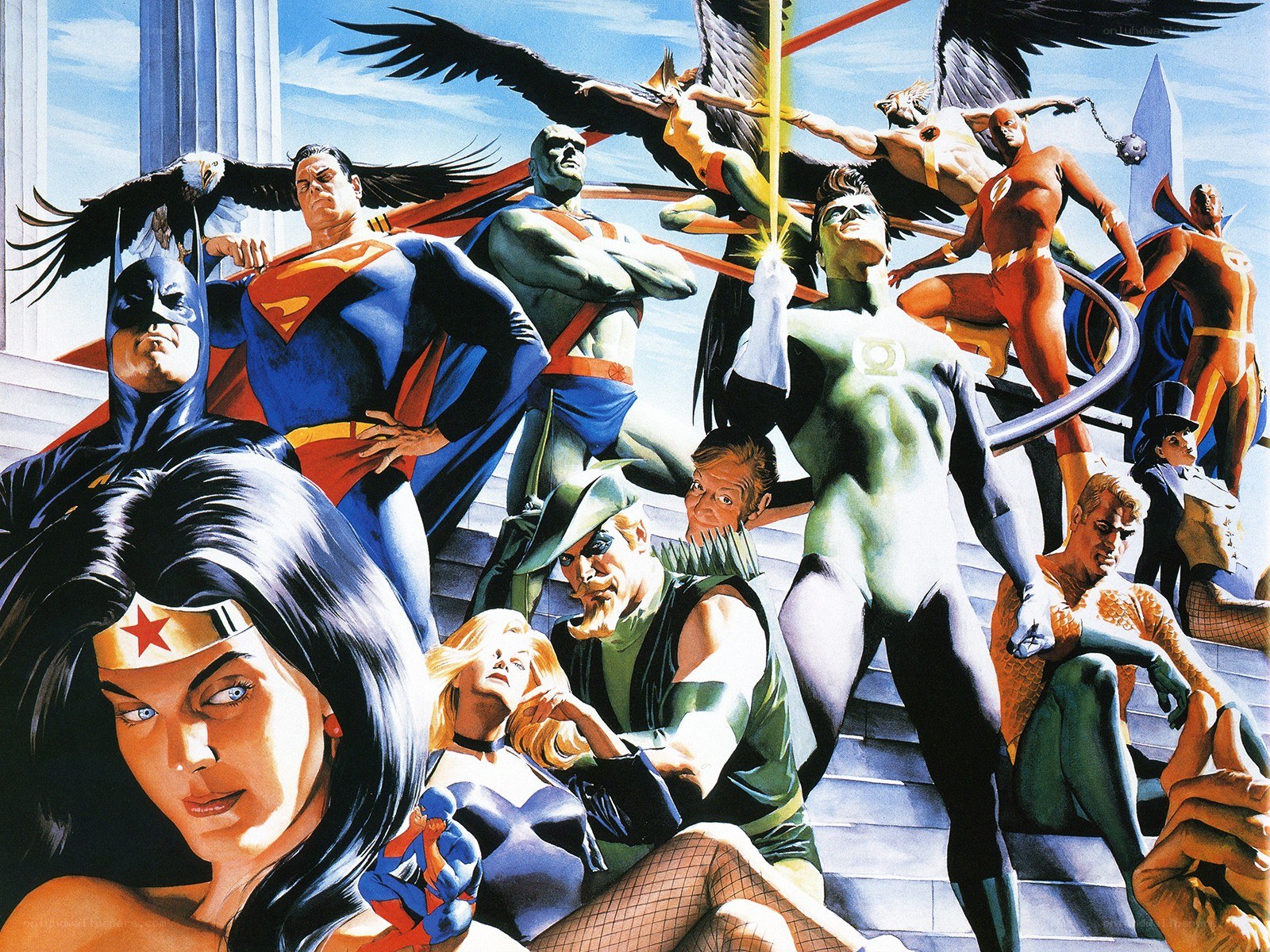 Justice League comic art