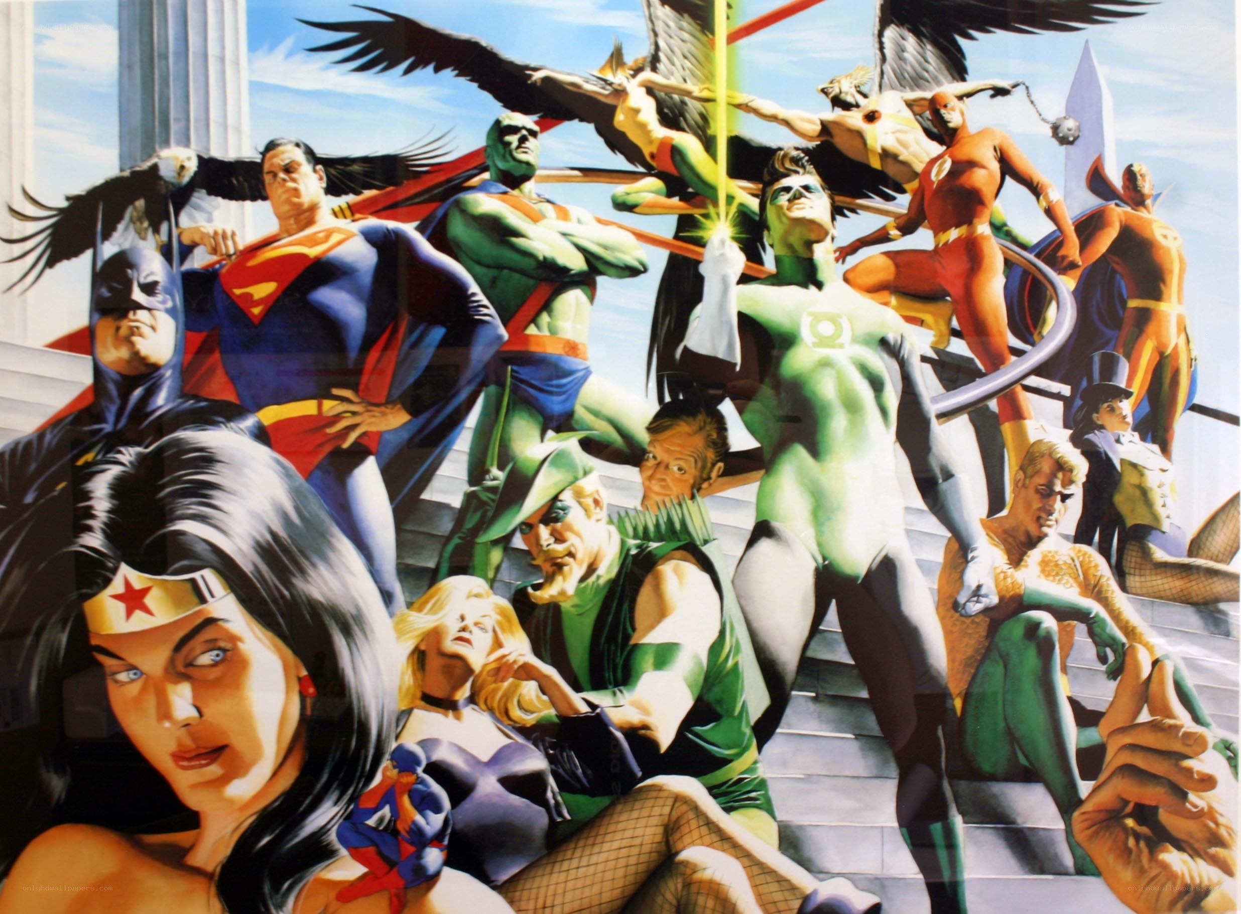 Justice League comic art
