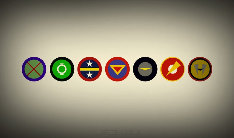 Justice League Emblems — Gray, Neutral