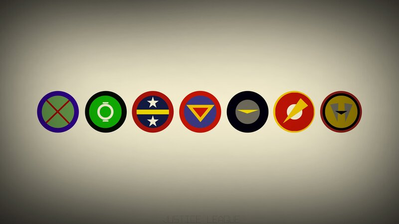 Justice League Emblems — Gray