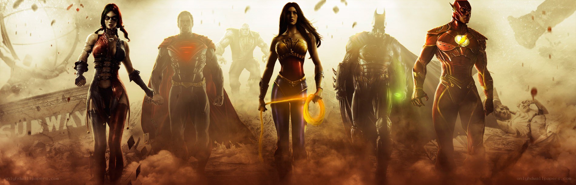 Justice League in battle