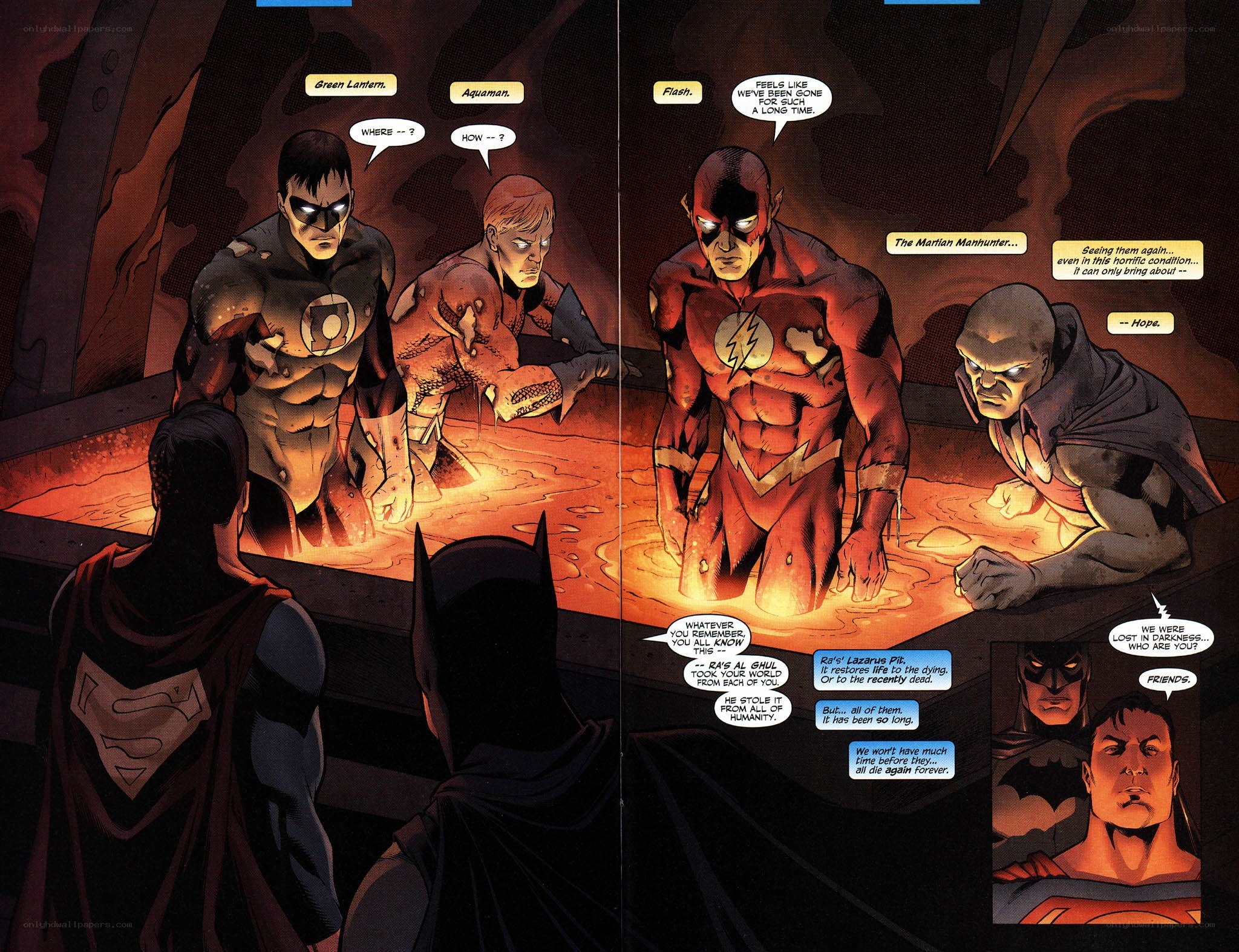 Justice League in Lazarus Pit