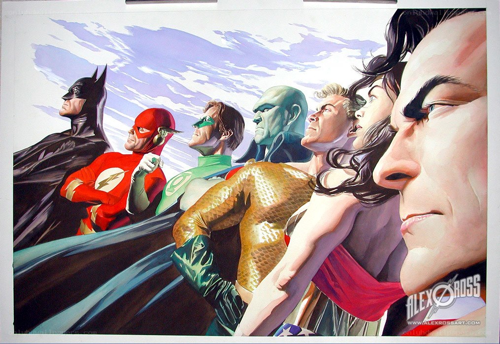 Justice League lineup artwork