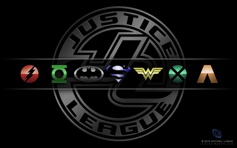 Justice League Logo — Black, Dramatic