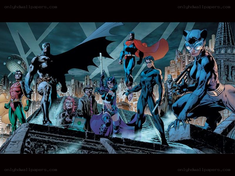 Justice League on rooftop