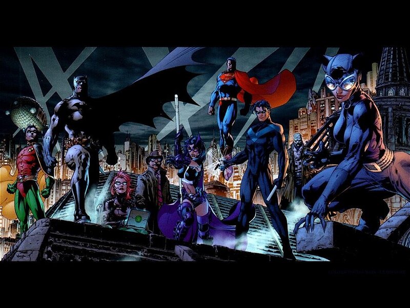 Justice League on rooftop