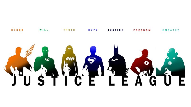 Justice League Silhouettes — Black