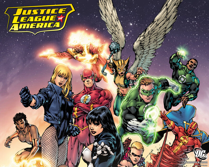 Justice League Superheroes — Blue, Dramatic