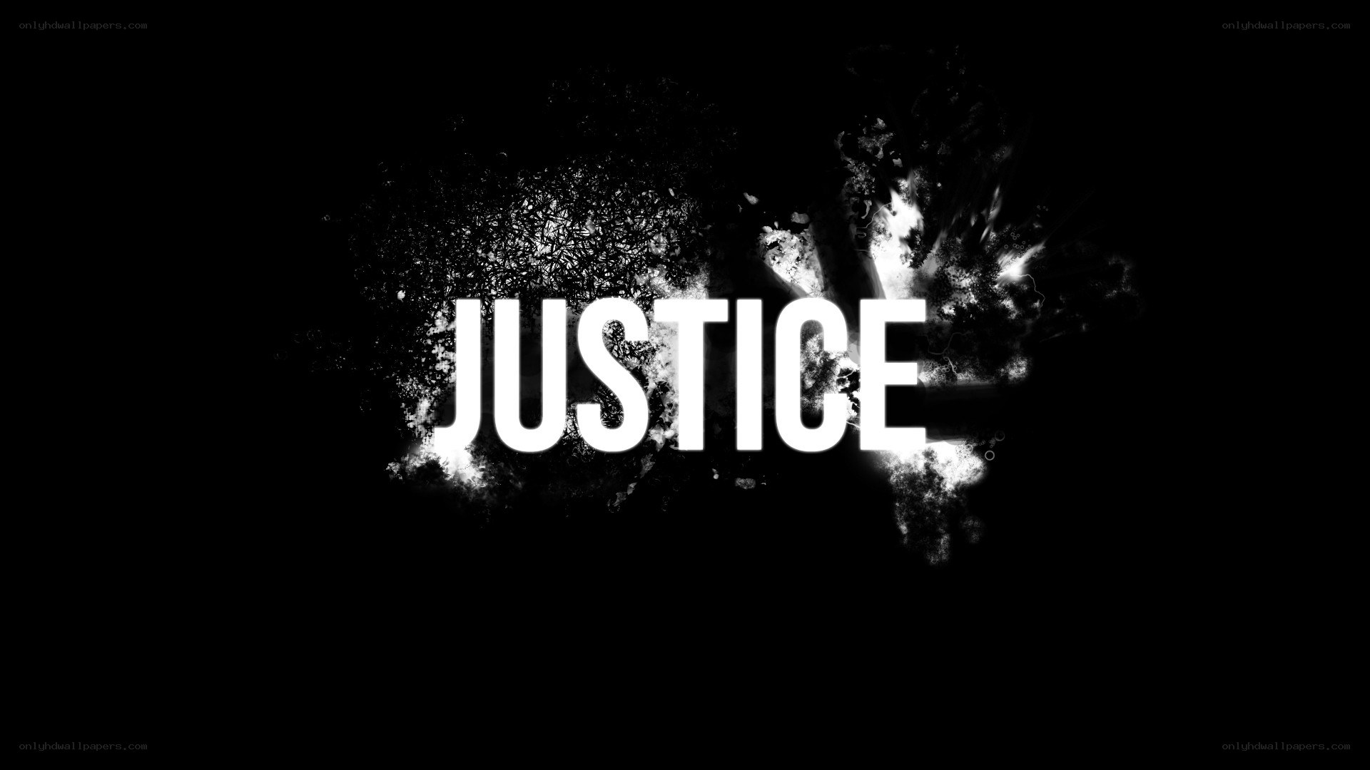 justice text graphic
