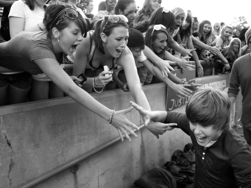 Justin Bieber at a concert