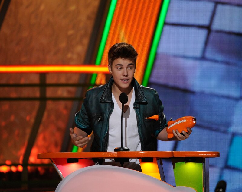 Justin Bieber at an awards show