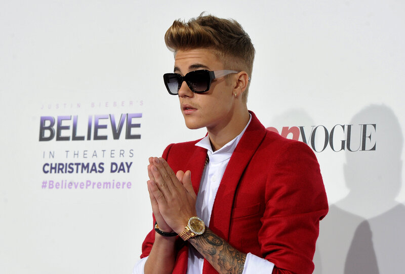 Justin Bieber at premiere