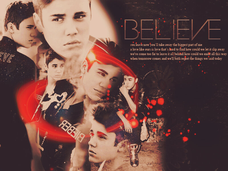Justin Bieber Collage — Black