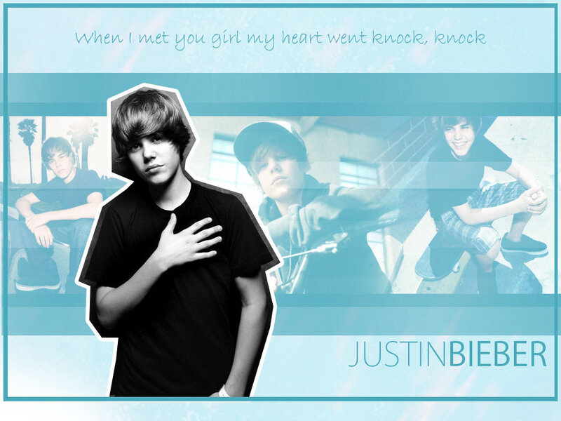 Justin Bieber Collage — Blue, Nostalgic