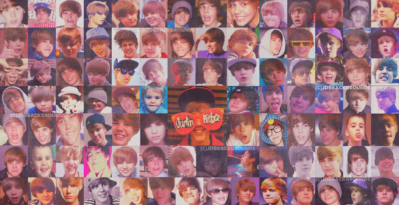 Justin Bieber Collage — Blue